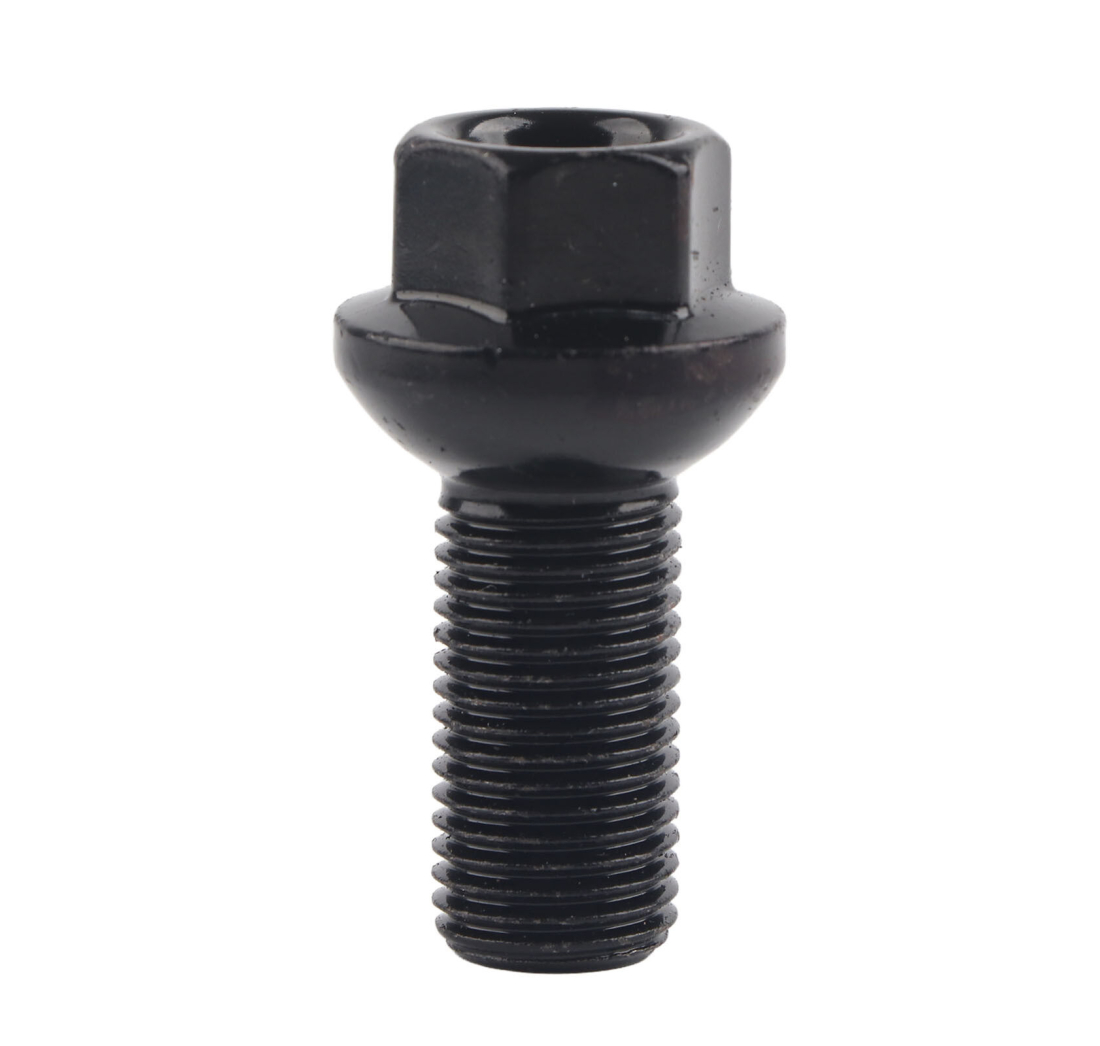 VIJAK ZA FELGE M12 x 1,5 x 25 K17 KUGLASTI CRNI